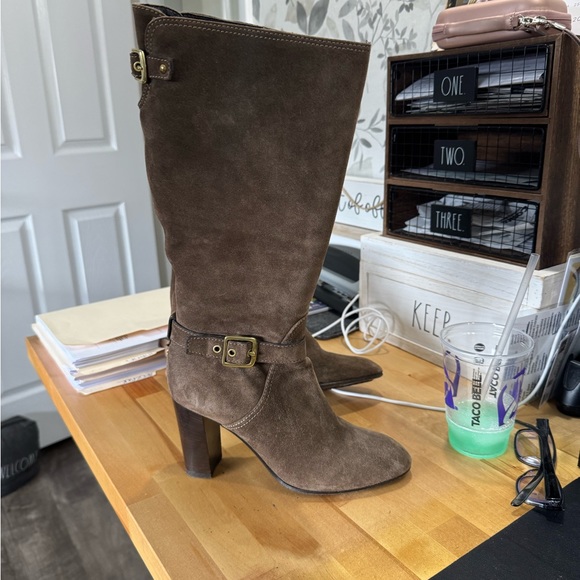Coach Brown Suede Boots - Picture 1 of 4